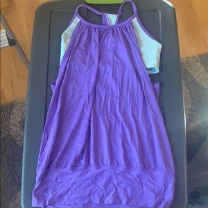 purple and blue Lululemon Tank